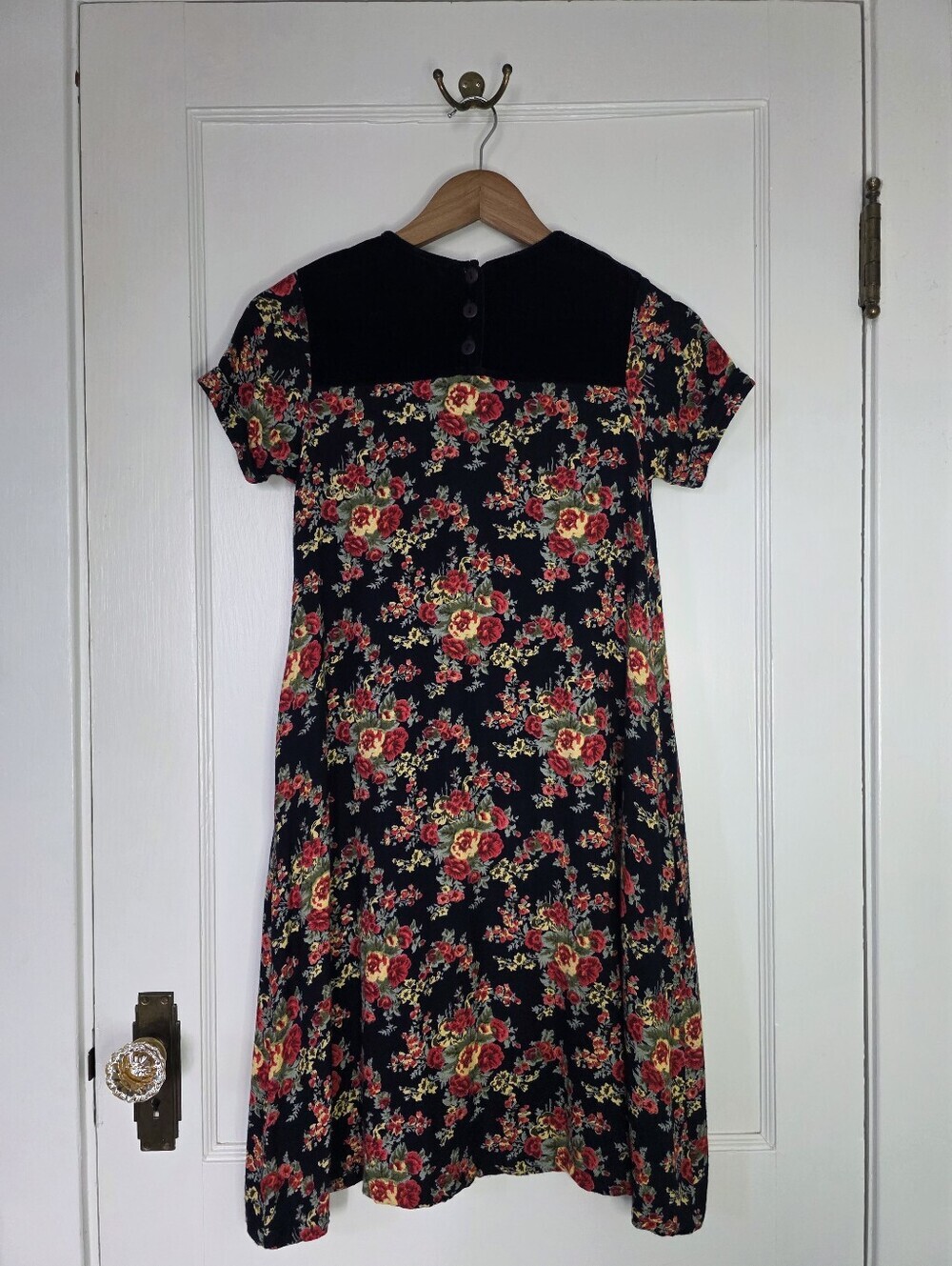 Vintage Cornelloki Dress by April Cornell – Girls Size 7/8 – Navy / Floral - Picture 2 of 8
